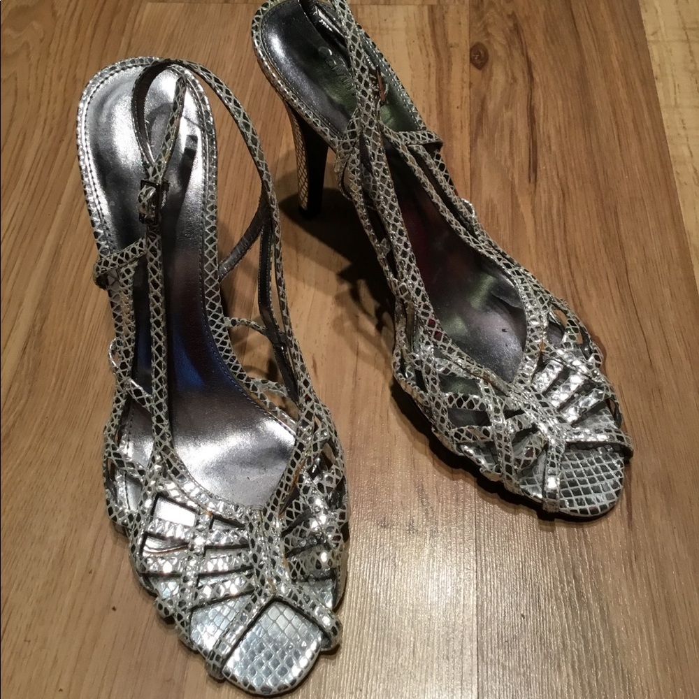 Calvin Klein metallic heel